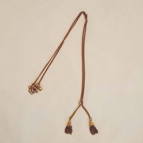 J. Crew Jewelry - J. Crew Gold Tone Tassel Necklace with extension 25"